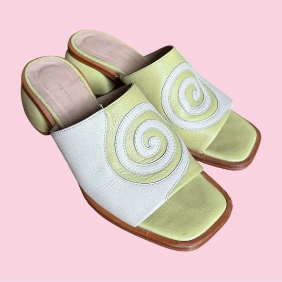 paloma wool パイソン柄 ミュール Paloma Wool Singapur Mules in Ecru | Calafia